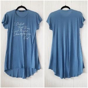 NWOT Wildfox Drunk Text Sleep Shirt Size Medium